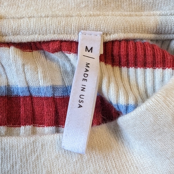 BLDWN Long Sleeve Thermal Stripe ribbed Top Size Med. Good pre-owned condition - Picture 5 of 8